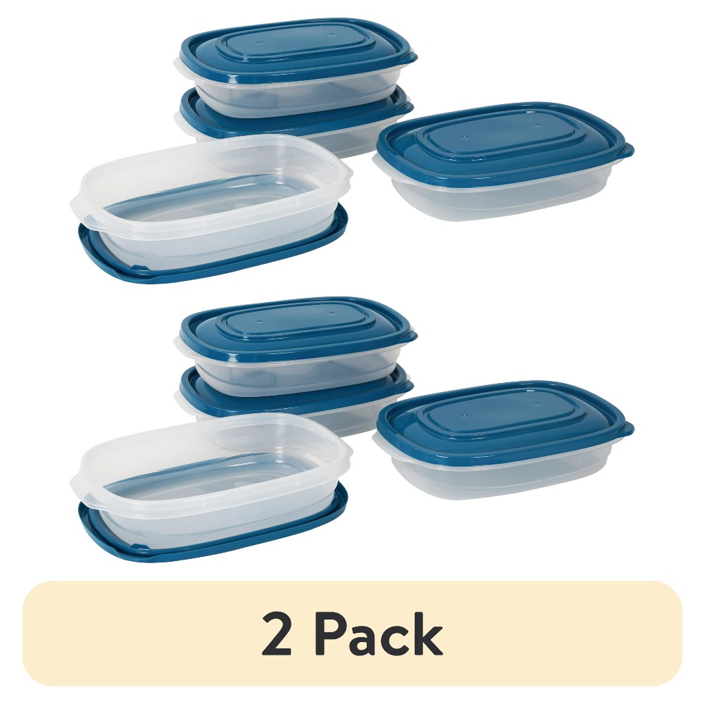 Meal Prep Box - 4-Pack Rectangle Plastic Food Storage Containers