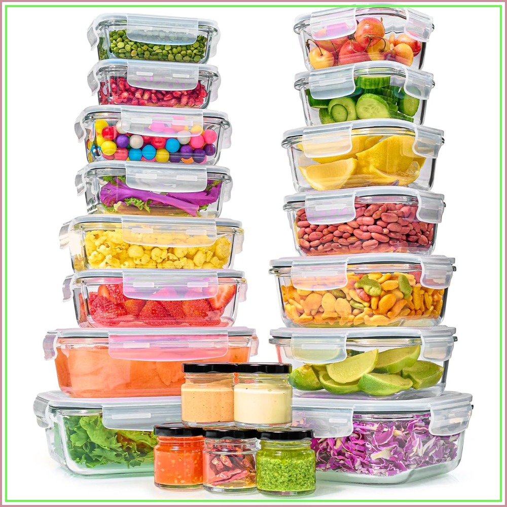 Meal Prep Box - 40-Piece Glass Food Storage Containers with