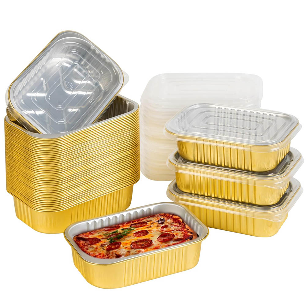 Meal Preparation - Small Aluminum Pans with Lids Heavy
