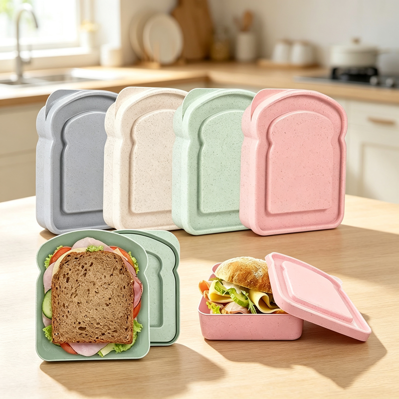 Meal Prep Box - 1/4pcs Reusable Bento Sandwich Box with