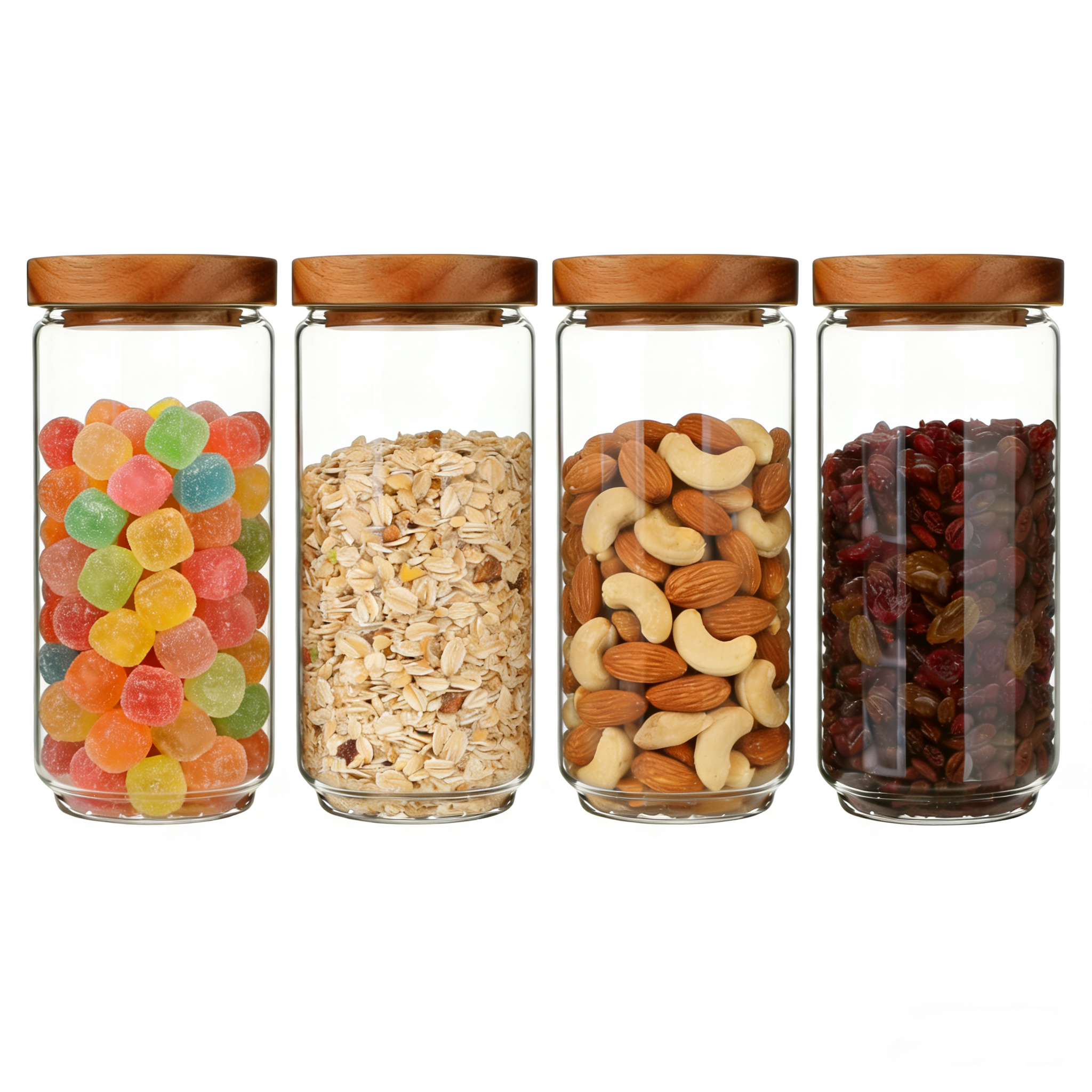 Meal Prep Glass Containers With Lids - 4 Pack 34 OZ Glass Jars