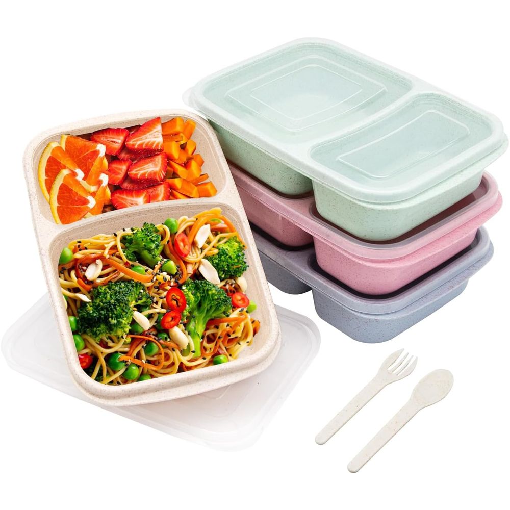 4 Pack Bento Lunch Box, 2 Comp - Meal Prep Box incelemesi ve fiyatı