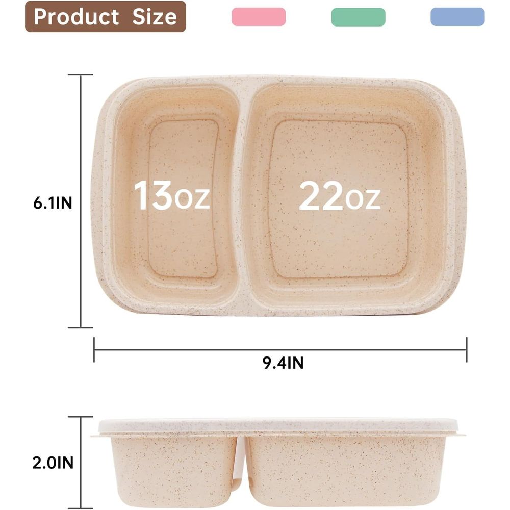 4 Pack Bento Lunch Box, 2 Comp - Meal Prep Box incelemesi ve fiyatı