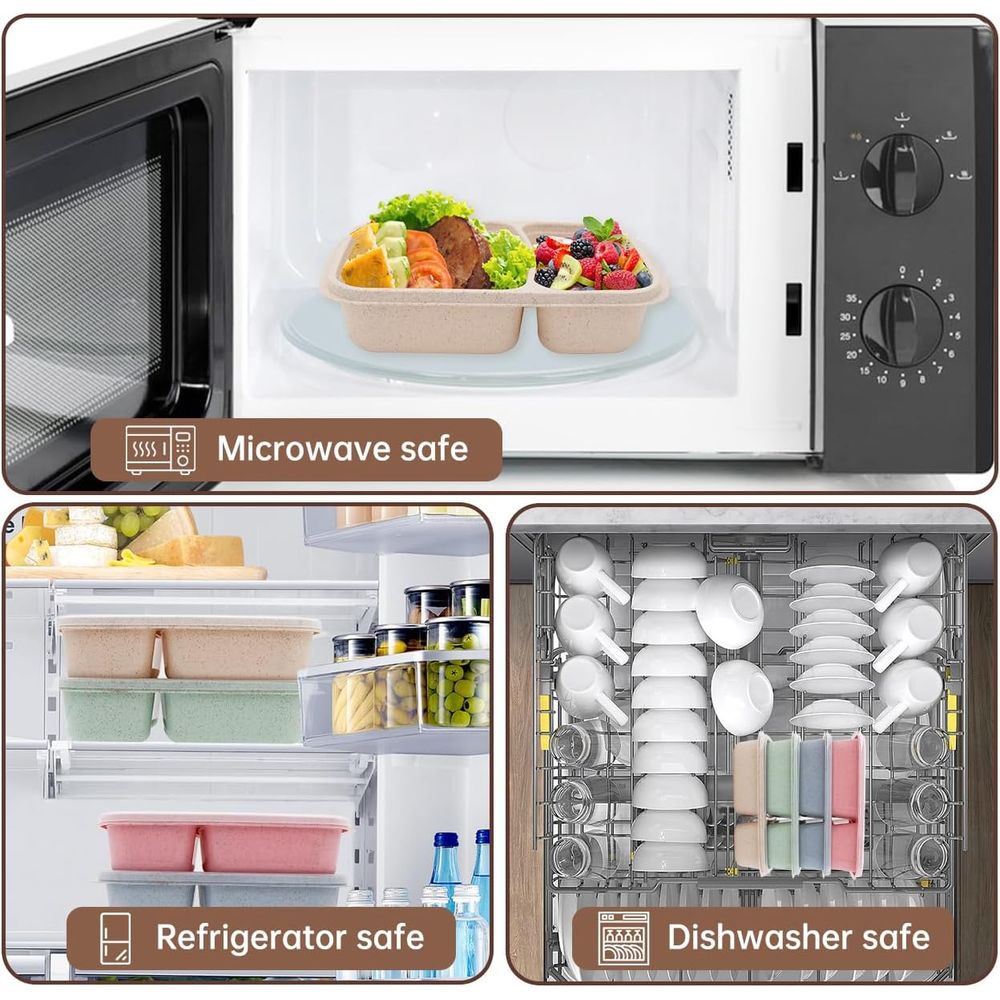 4 Pack Bento Lunch Box, 2 Comp - Meal Prep Box incelemesi ve fiyatı