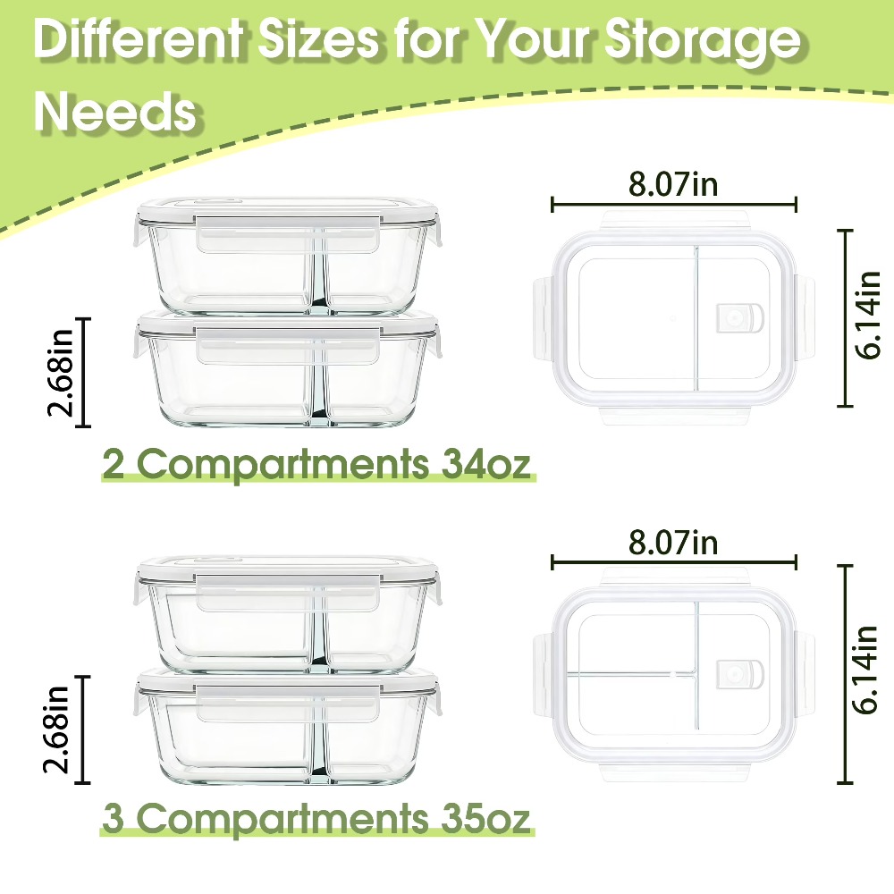 Glass Food Storage Containers  - Meal Prep Box incelemesi ve fiyatı