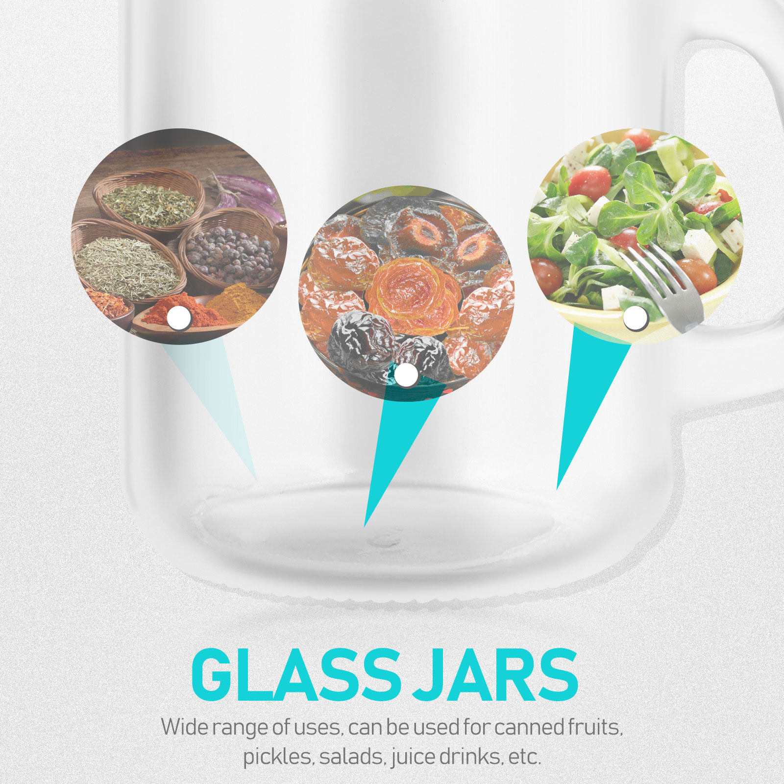 6Pcs Airtight Glass Mason Jars - Meal Prep For A Day incelemesi ve fiyatı