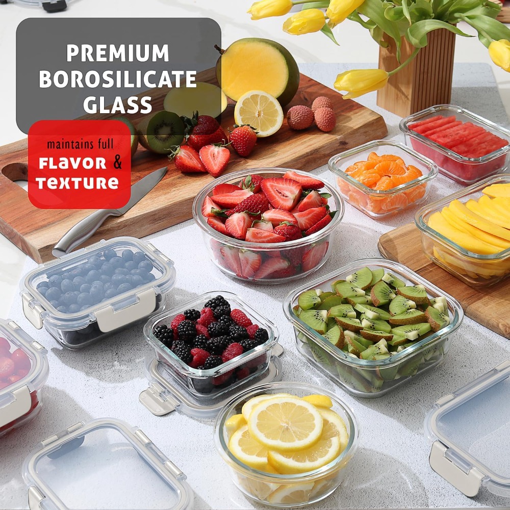 32pc Glass Food Storage Contai - Meal Prep Glass Containers With Lids incelemesi ve fiyatı