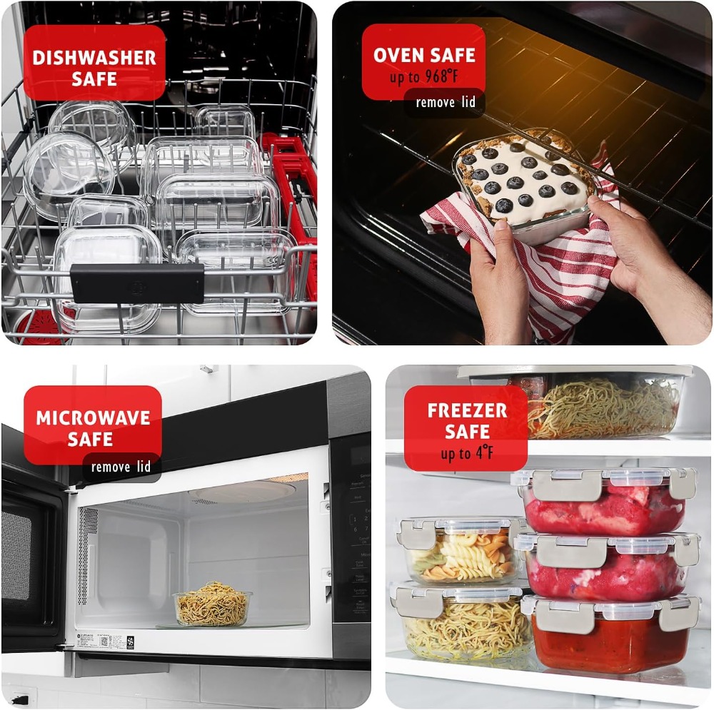 32pc Glass Food Storage Contai - Meal Prep Glass Containers With Lids incelemesi ve fiyatı