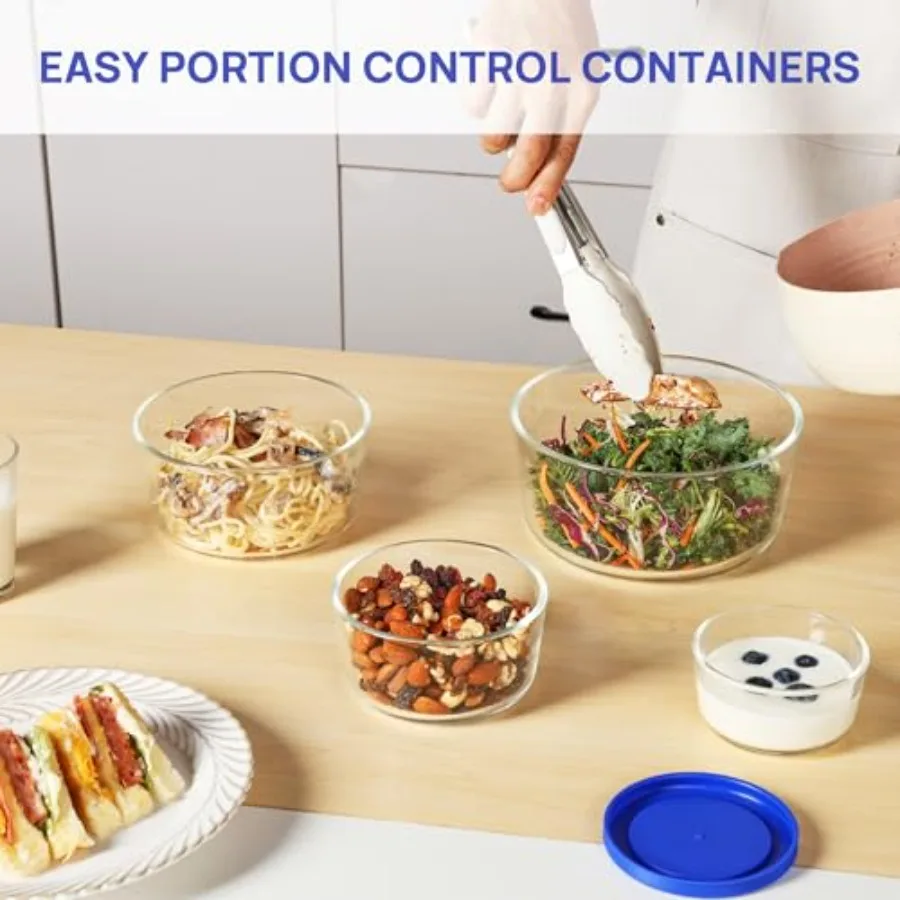4 Pack Glass Bowls with Lids 1 - Meal Prep Glass Containers With Lids incelemesi ve fiyatı