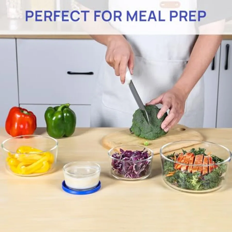 4 Pack Glass Bowls with Lids 1 - Meal Prep Glass Containers With Lids incelemesi ve fiyatı