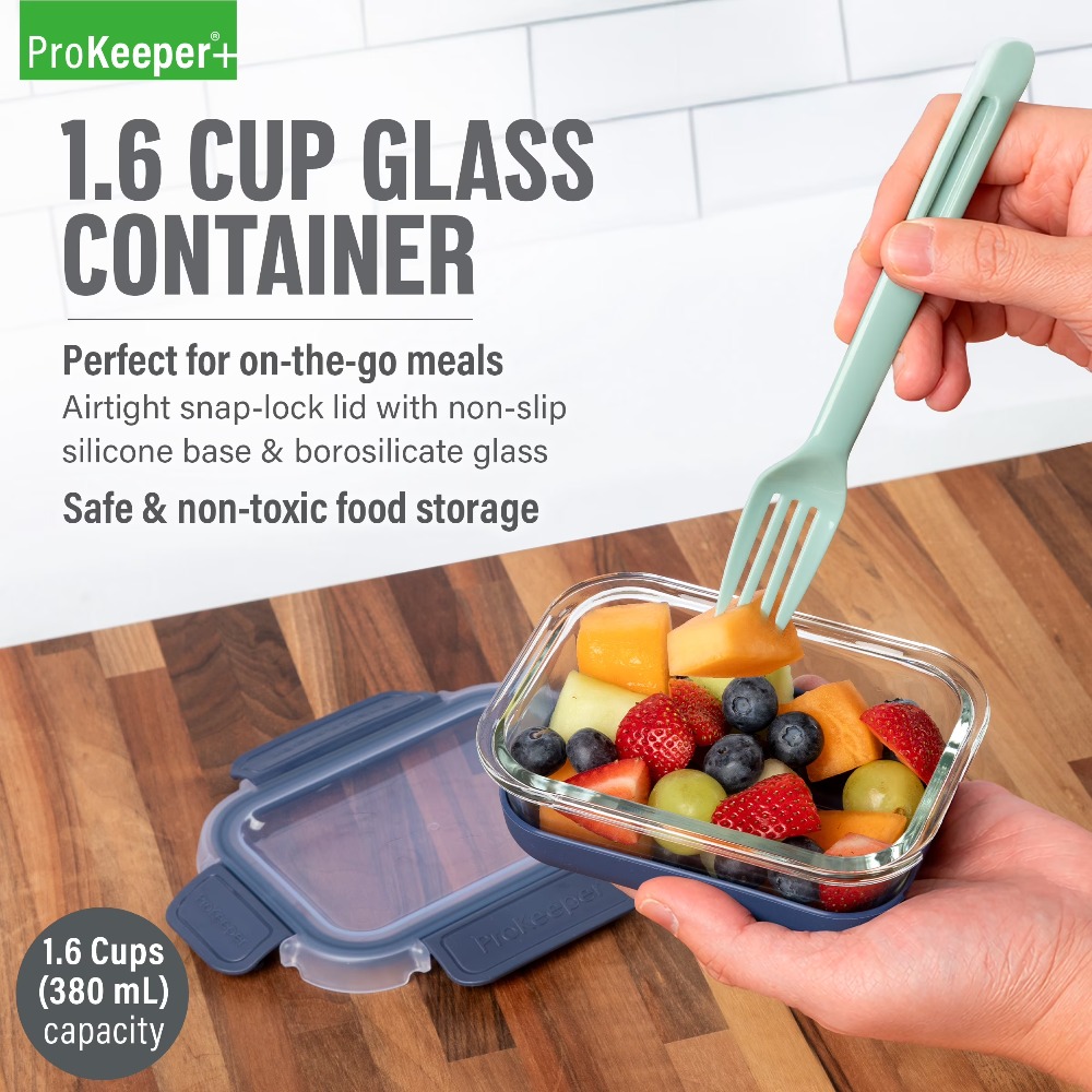 2 Pack 1.6 Cup Glass Food Stor - Meal Prep Glass Containers With Lids incelemesi ve fiyatı