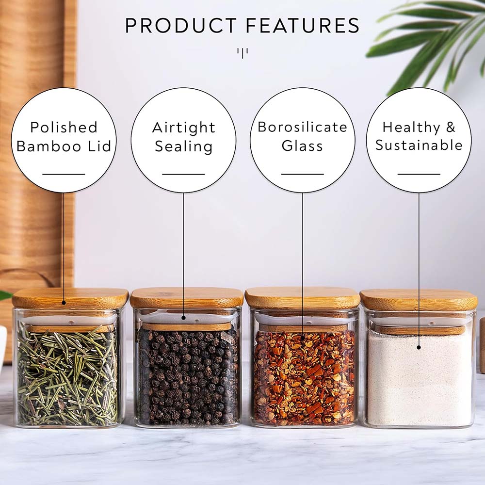 5oz Glass Jars Set with Spice  - Meal Prep Glass Containers With Lids incelemesi ve fiyatı