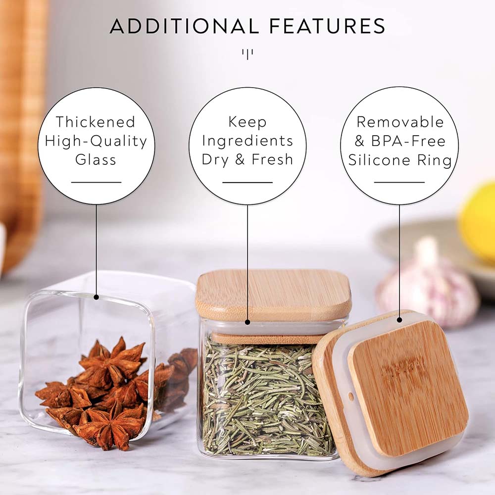 5oz Glass Jars Set with Spice  - Meal Prep Glass Containers With Lids incelemesi ve fiyatı
