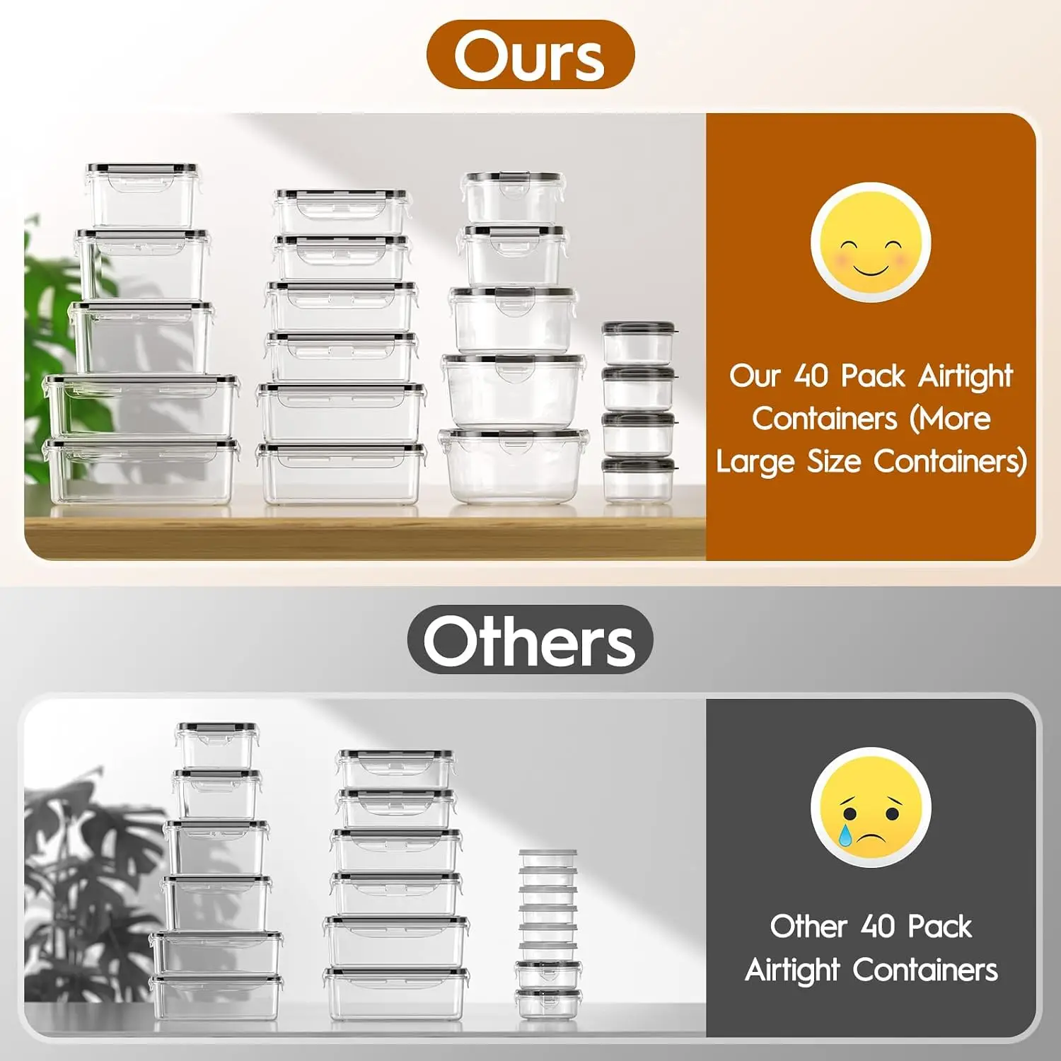 40 PCS Food Storage Containers - Meal Prep Glass Containers With Lids incelemesi ve fiyatı