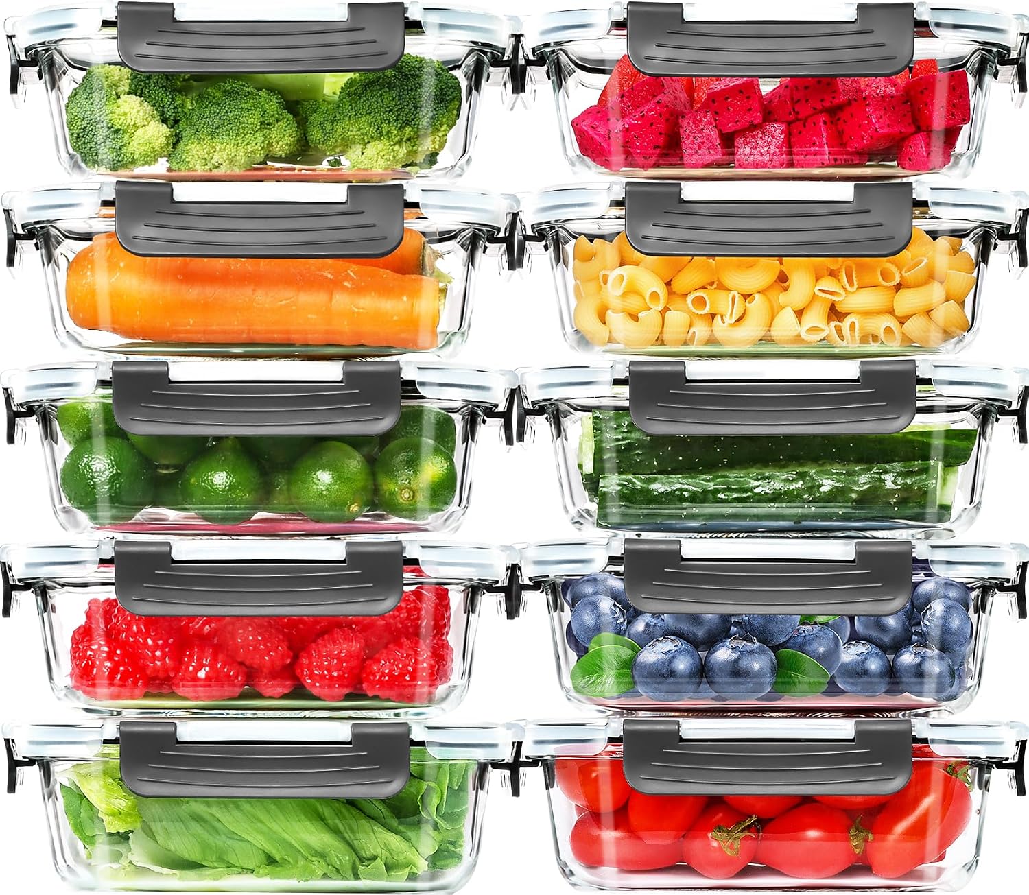 10 Pack Glass Meal Prep Contai - Meal Prep Glass Containers With Lids incelemesi ve fiyatı