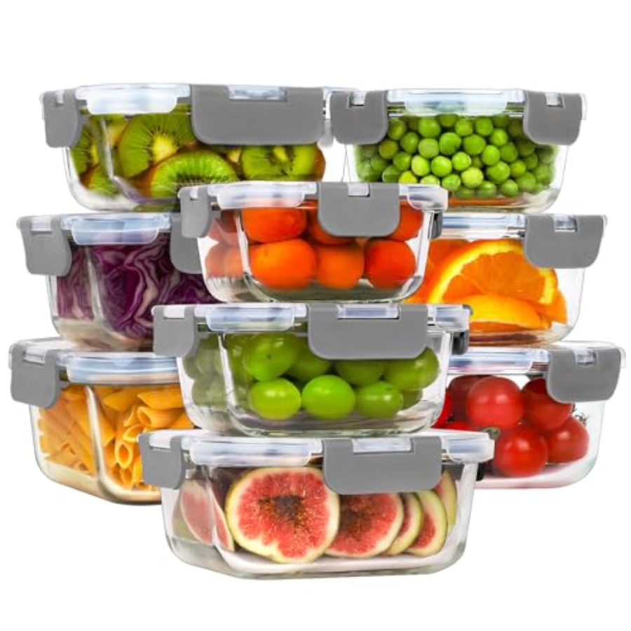 Glass Food Storage Containers  - Meal Prep Glass Containers With Lids incelemesi ve fiyatı