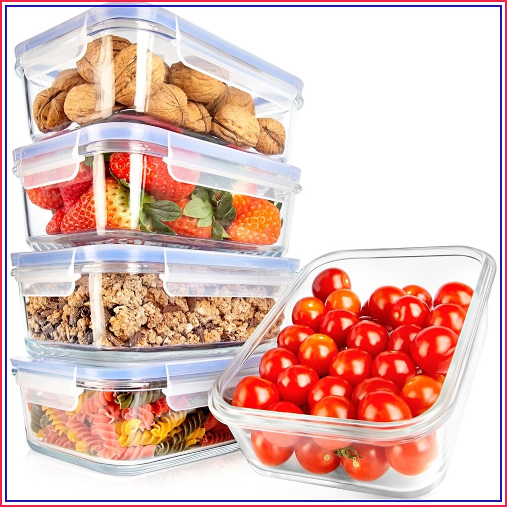 10-Piece Glass Food Storage Co - Meal Prep Glass Containers With Lids incelemesi ve fiyatı