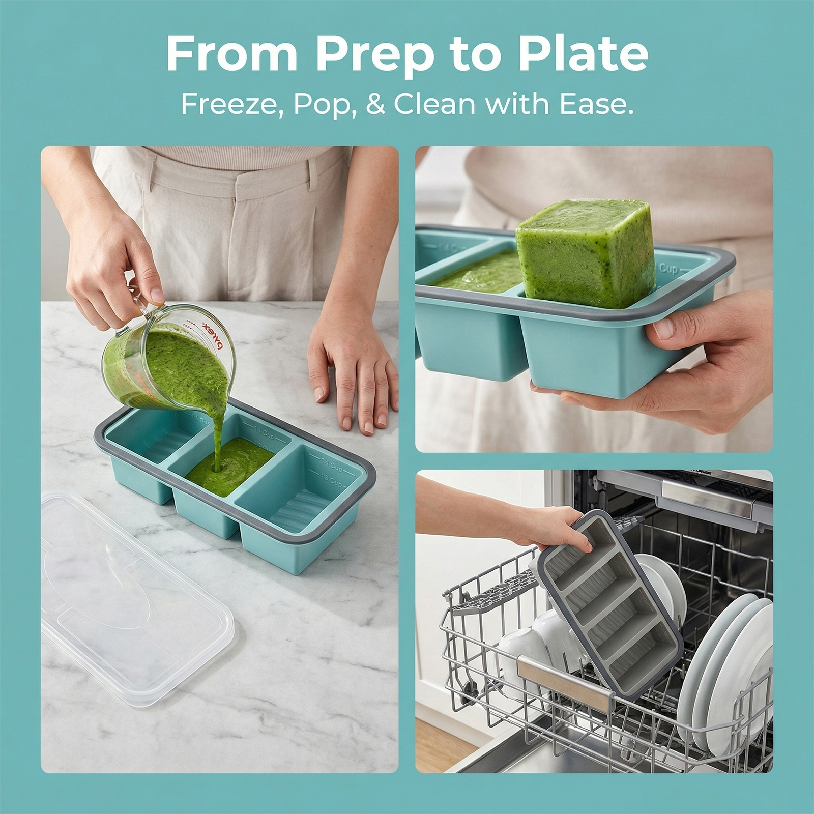 Soup Cube Tray With Lid Silico - Meal Prep Frozen Food incelemesi ve fiyatı