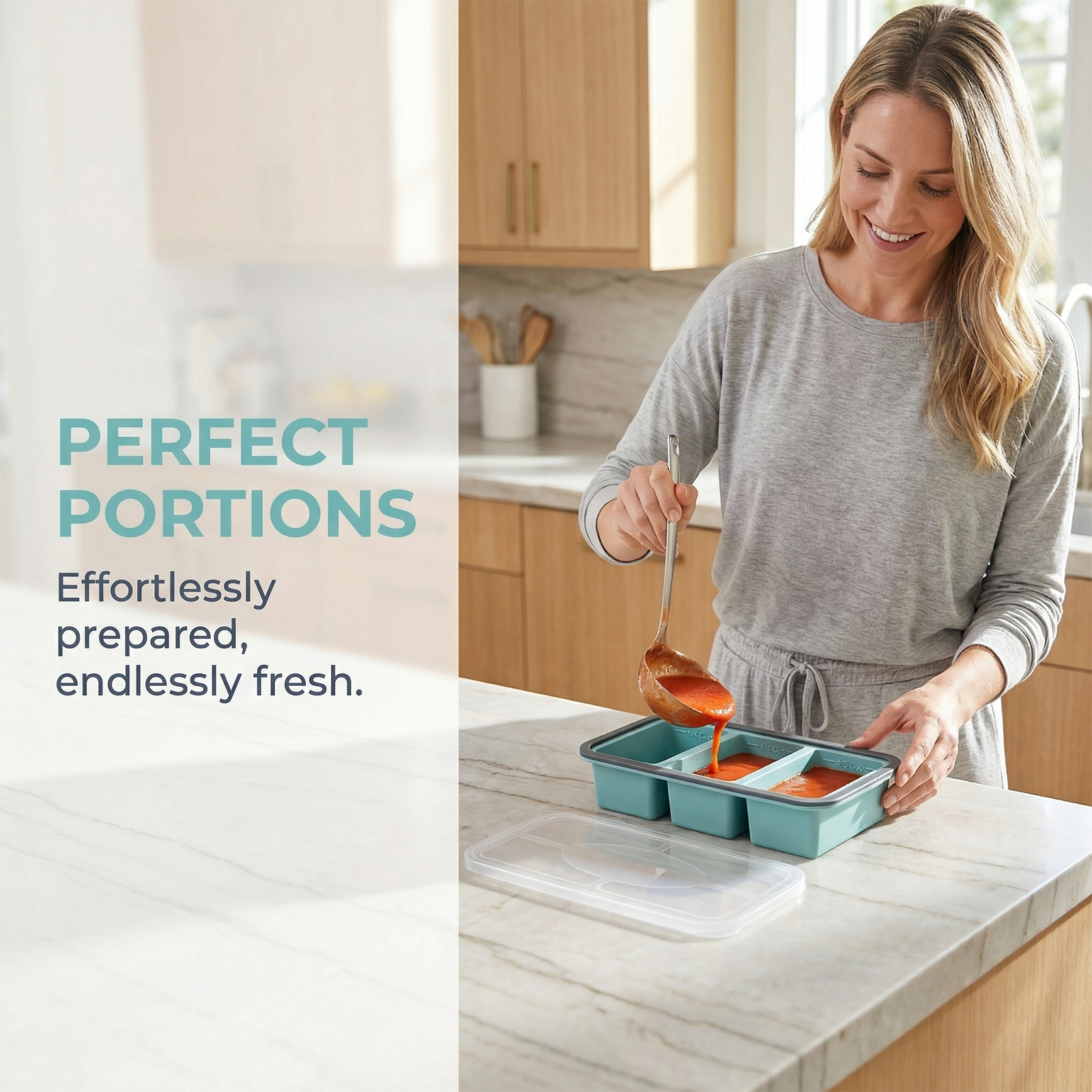 Soup Cube Tray With Lid Silico - Meal Prep Frozen Food incelemesi ve fiyatı