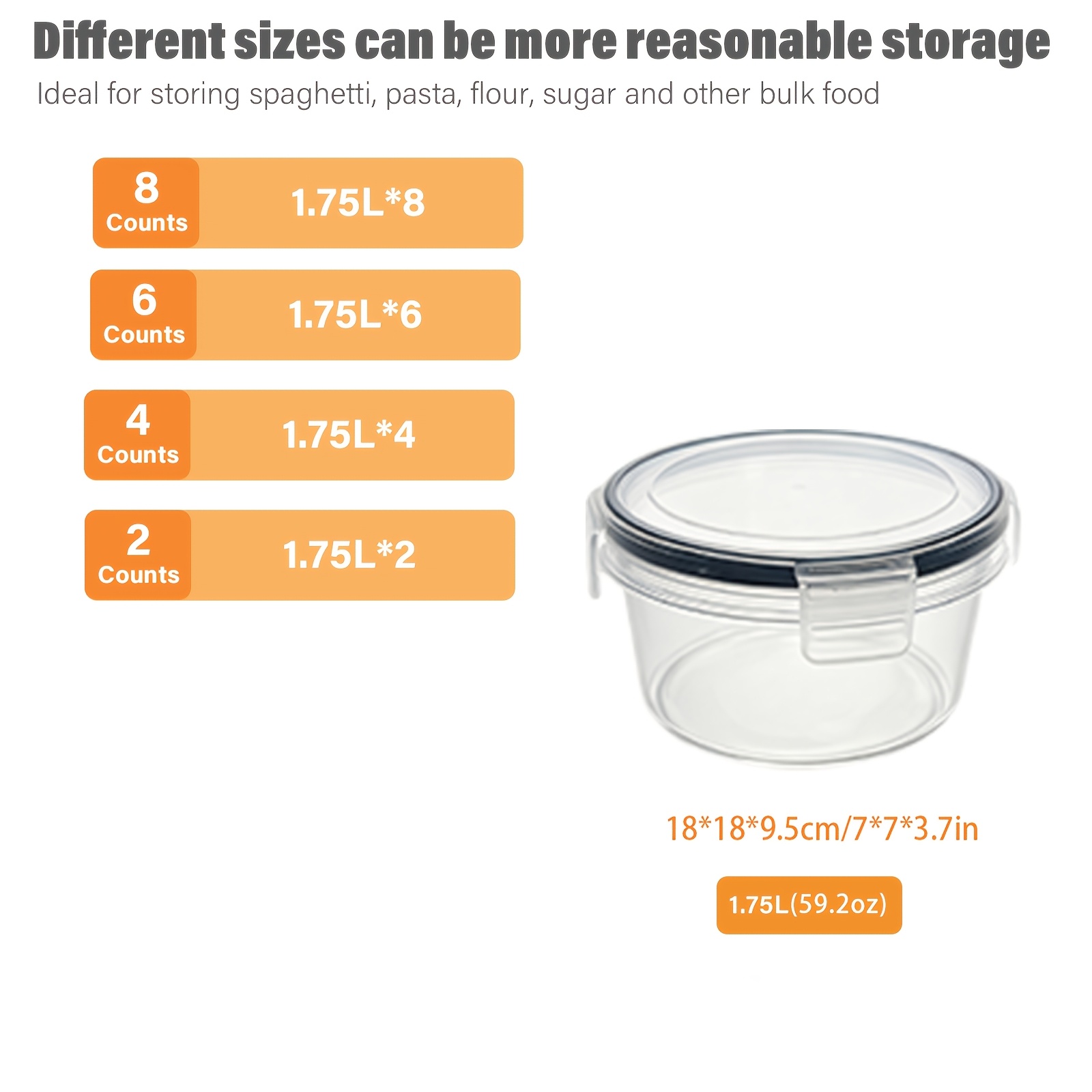 2/4/6/8 Pcs Round Fresh-Keepin - Meal Preparation incelemesi ve fiyatı