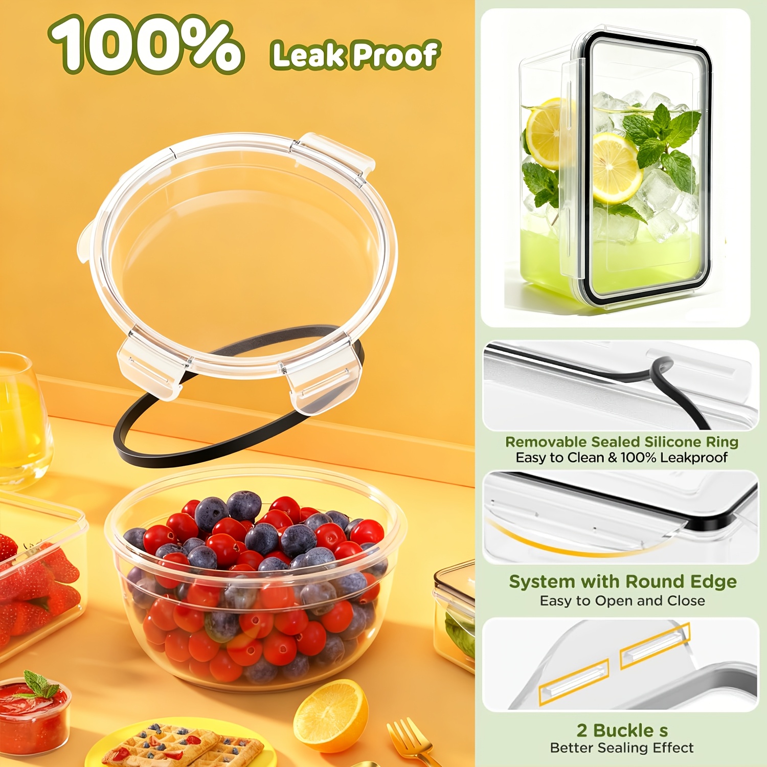 2/4/6/8 Pcs Round Fresh-Keepin - Meal Preparation incelemesi ve fiyatı
