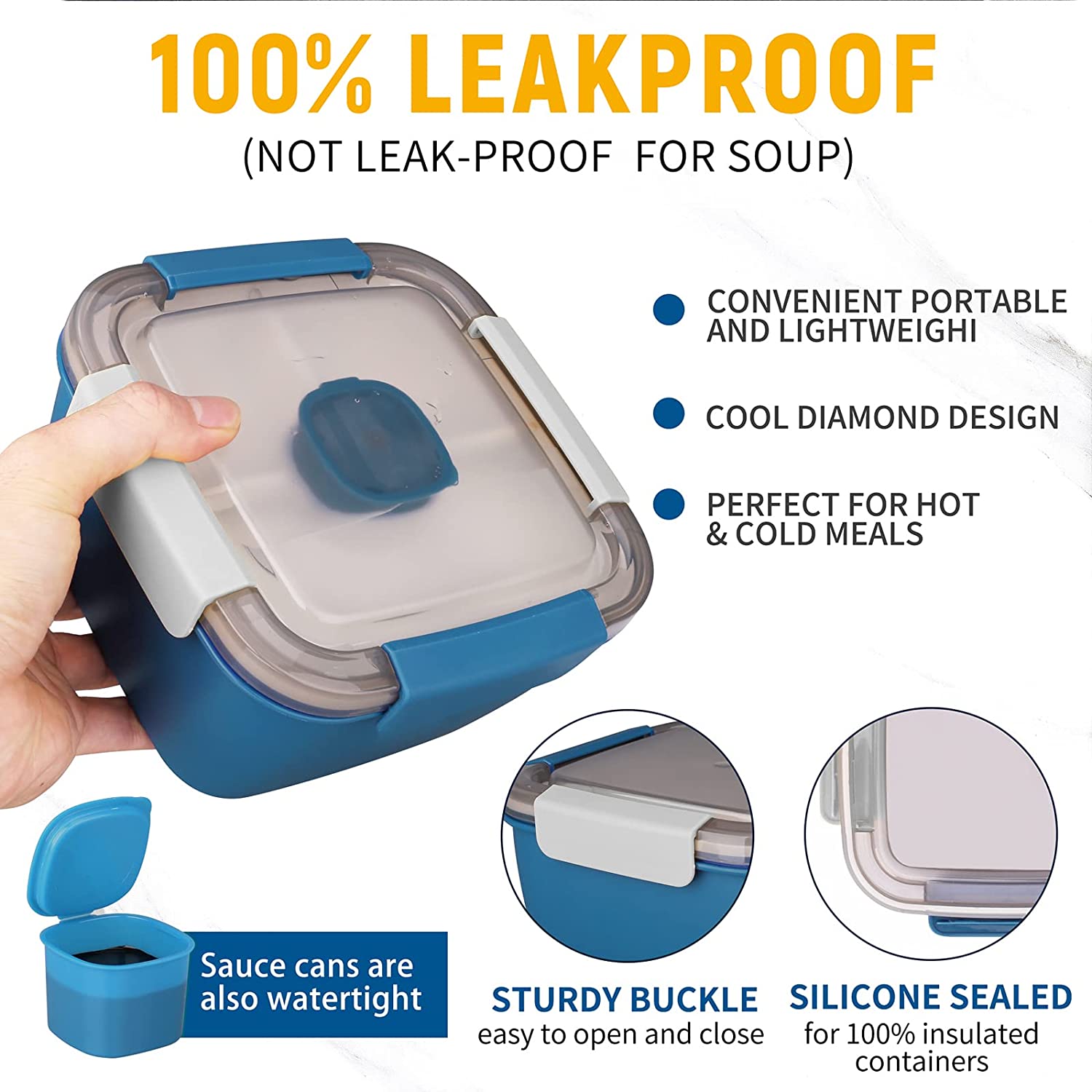 1100ml/1500ml Portable Lunch B - Meal Prep Box incelemesi ve fiyatı