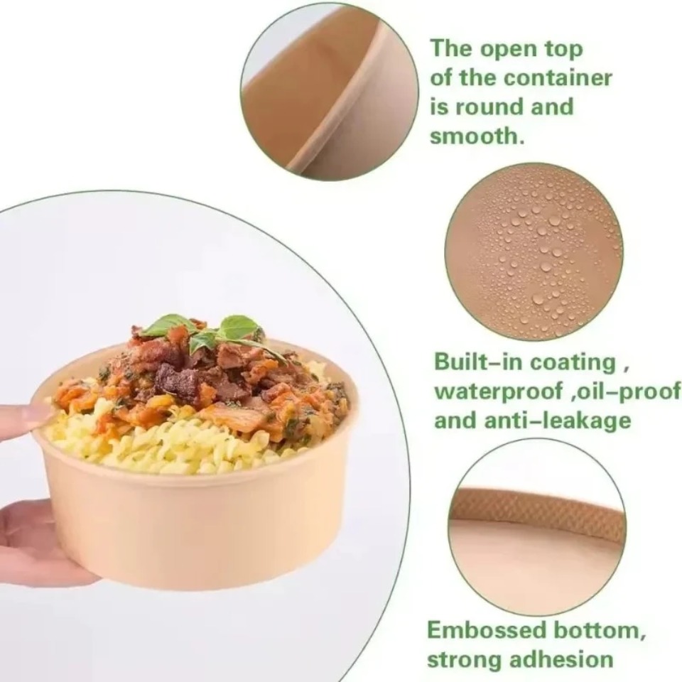 5/10/20PCS Kraft Paper Bowls w - Meal Prep For A Day incelemesi ve fiyatı