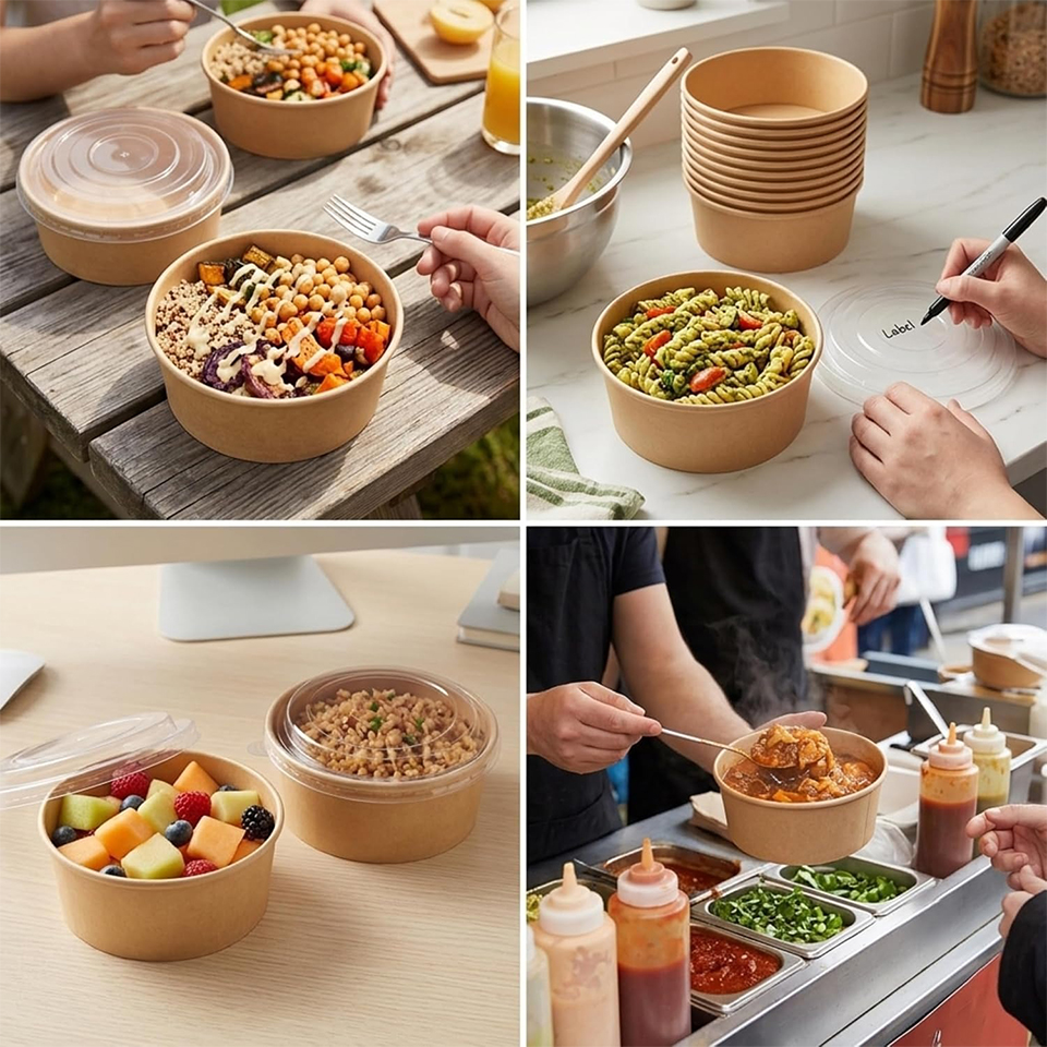 5/10/20PCS Kraft Paper Bowls w - Meal Prep For A Day incelemesi ve fiyatı
