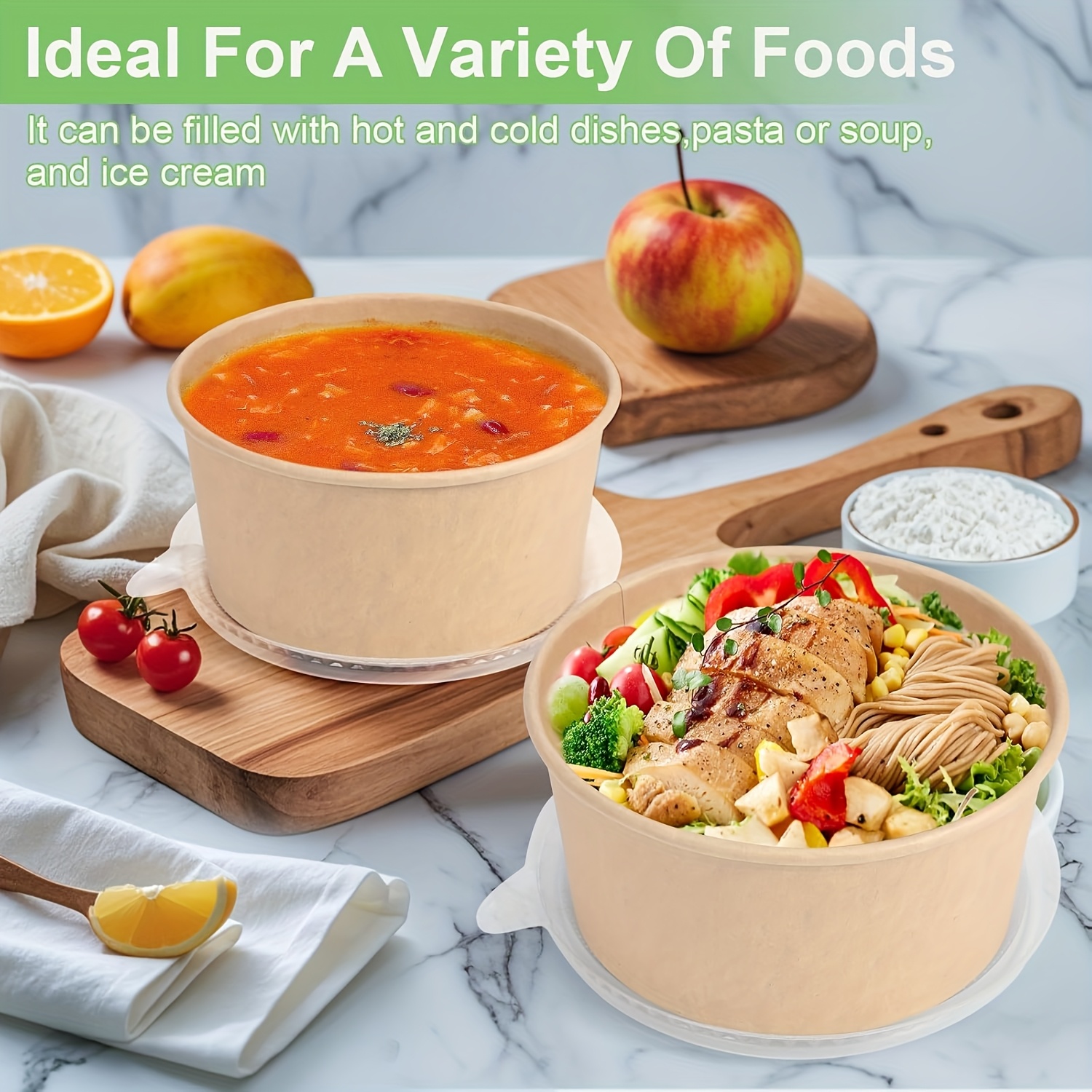 25Oz/750Ml 25/50 Pack Paper Bo - Meal Prep Box incelemesi ve fiyatı